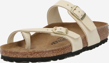 BIRKENSTOCK Ujjelválasztó-pántos szandál 'Mayari LENB' - bézs: elől