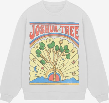 Sweat-shirt 'US National Parks Joshua Tree' F4NT4STIC en blanc : devant