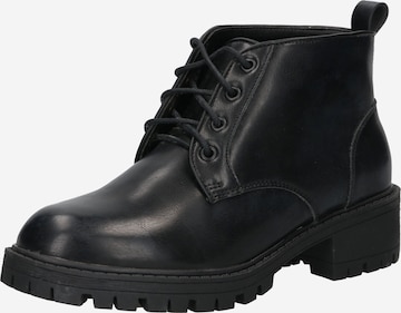 4th & Reckless - Botines con cordones 'KARA' en negro: frente