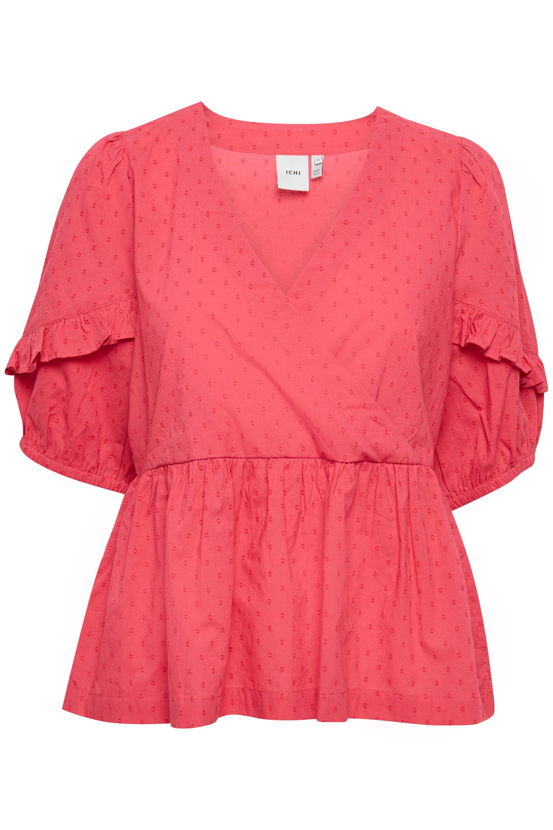 ICHI Bluse 'Folona' i rød, Produktvisning