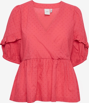 ICHI Blouse 'Folona' in Rood: voorkant