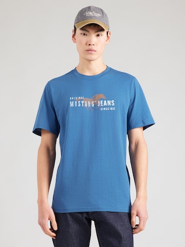 mėlyna MUSTANG Marškinėliai 'Austin': priekis