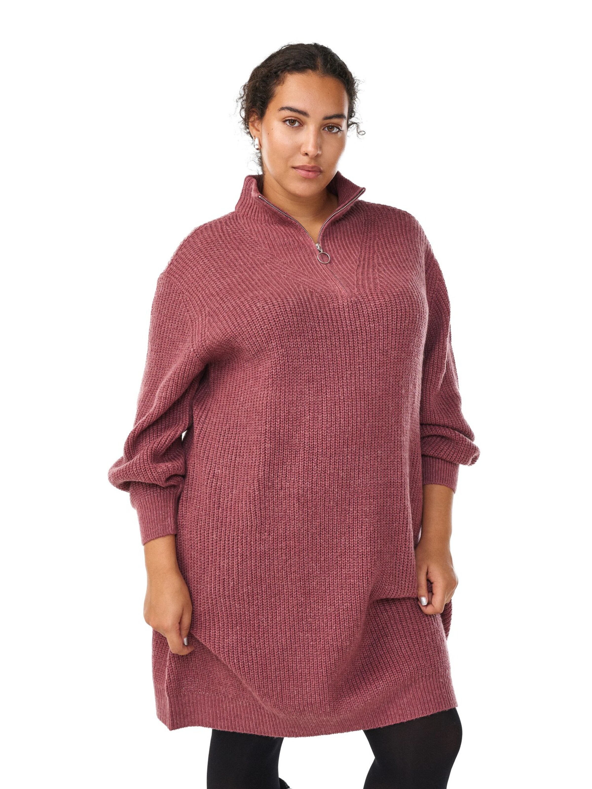 Robes en maille 'Fllola' Zizzi en rouge : devant