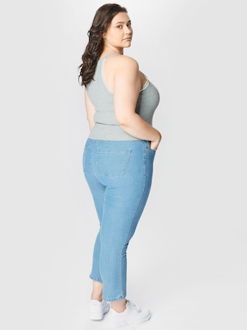 KAFFE CURVE Skinny Jeans 'TALIA' in Blau