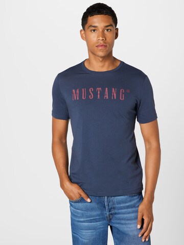 T-Shirt 'Alex' MUSTANG en bleu : devant