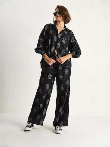 Bianco Lucci Hausanzug 'Zweiteiliges Set'‌‌‌‌‌‌‌‌ in Schwarz