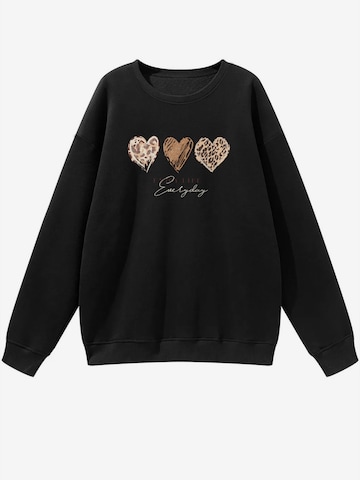 GORHEY Sweatshirt in Zwart: voorkant