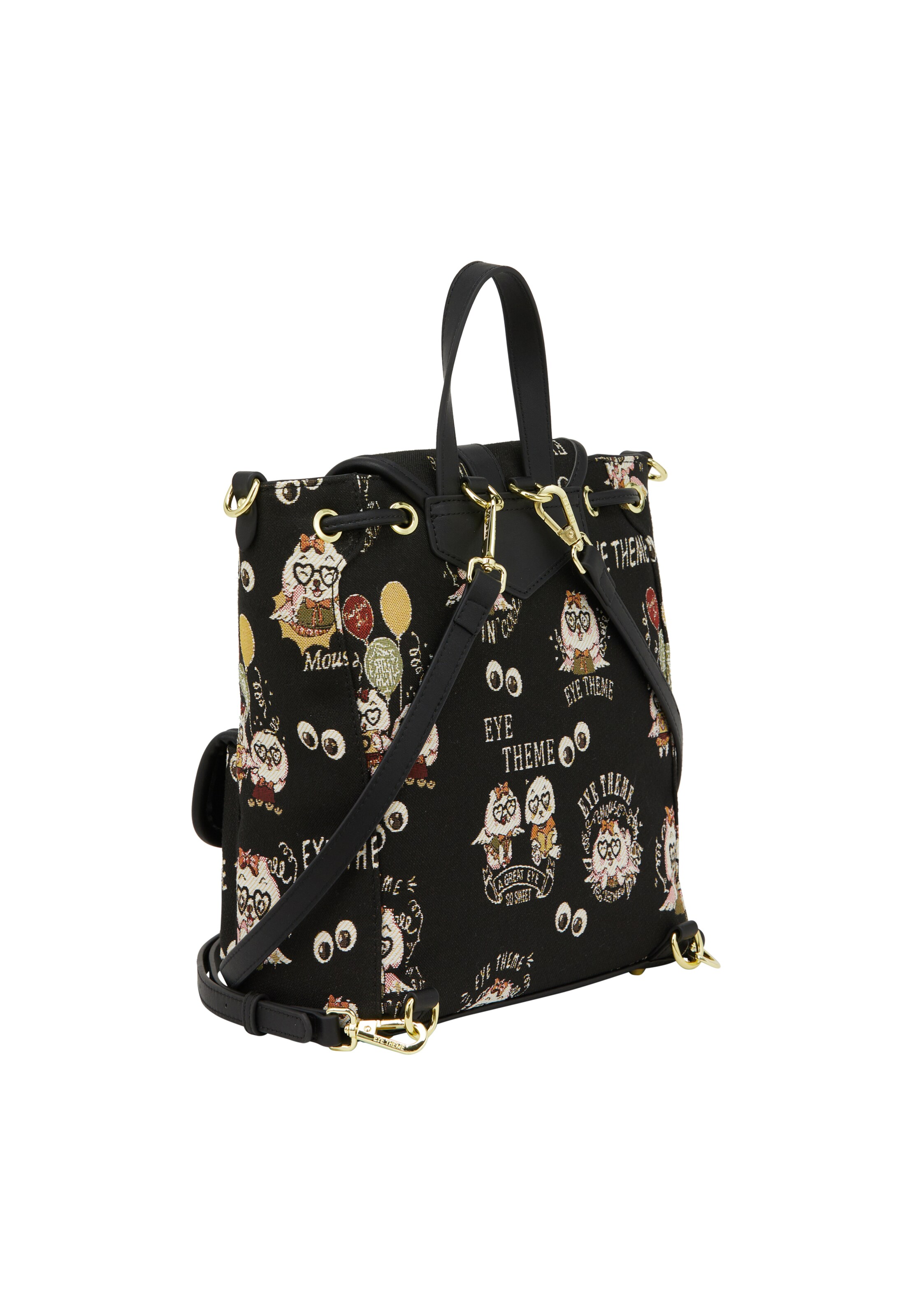 MYMO Nahrbtnik 'Pop Eyetheme' | črna barva