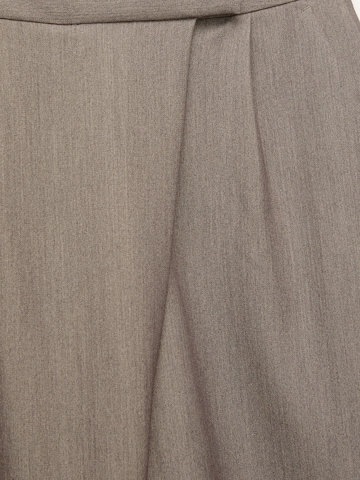 Pull&Bear Wide leg Pleat-front trousers in Brown