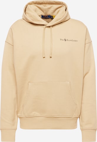 Sweat-shirt Polo Ralph Lauren en beige : devant