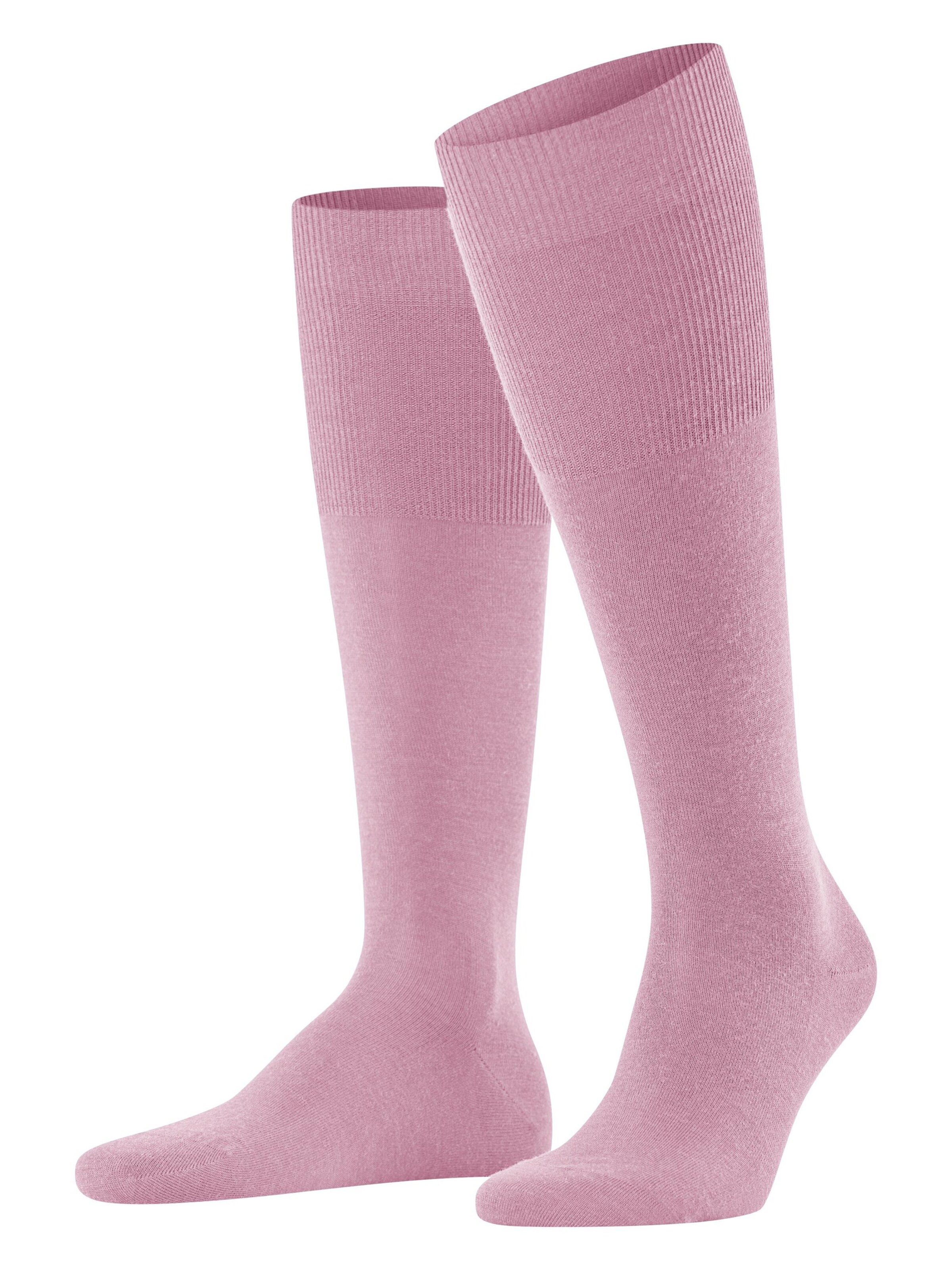 FALKE Knee High Socks 'Airport' in Pink: front