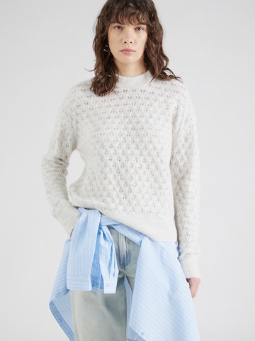 Samsøe Samsøe Sweater 'Saanour Pointelle' in White: front