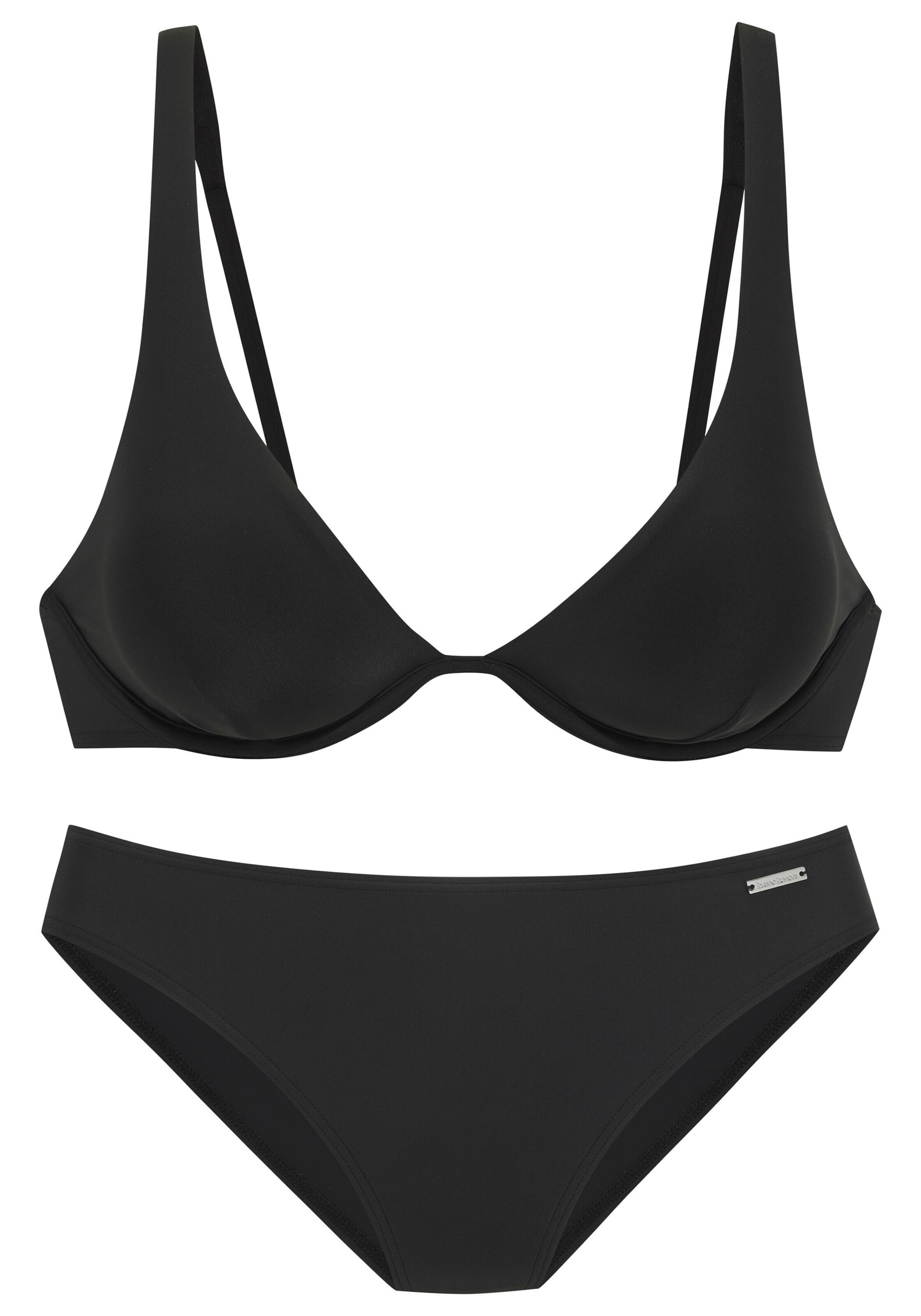 Bruno Banani Triangel Bikini in Schwarz: Vorderseite