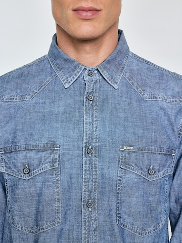 BIG STAR Regular fit Overhemd 'Retinez' in Blauw