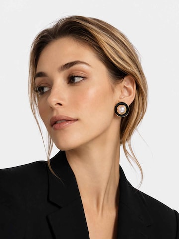 RteRme Náušnice 'Kason Black Enamel Earrings' – černá