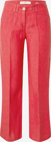 BRAX Regular Trousers with creases 'FARINA' in Red: front
