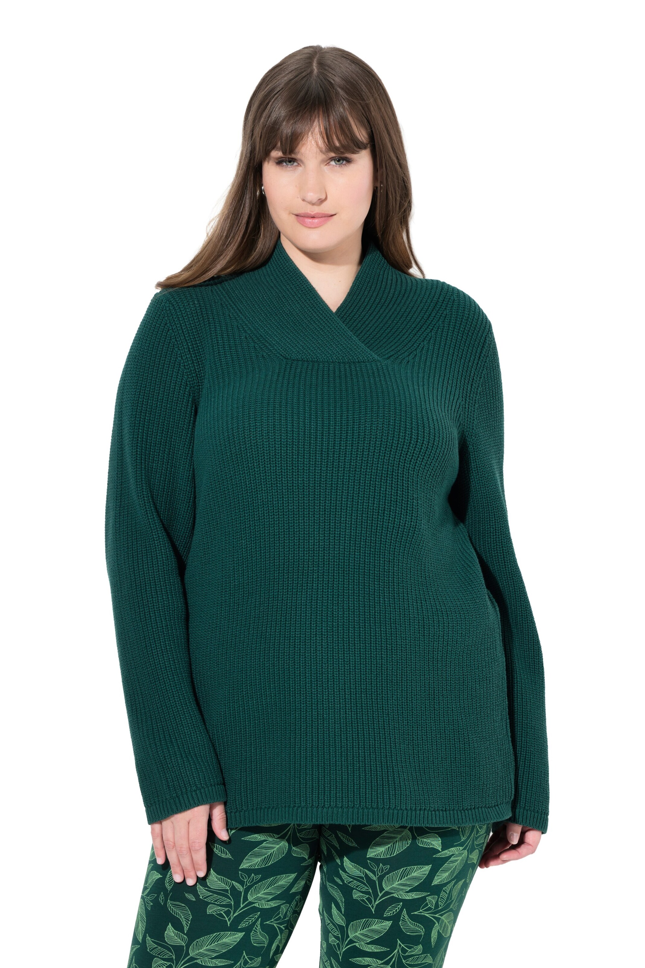 Ulla Popken Trui in Groen: voorkant