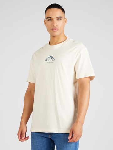 Lee T-Shirt in Beige: Vorderseite