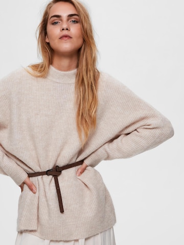 SELECTED FEMME Pullover 'Lulu Enica' in Beige