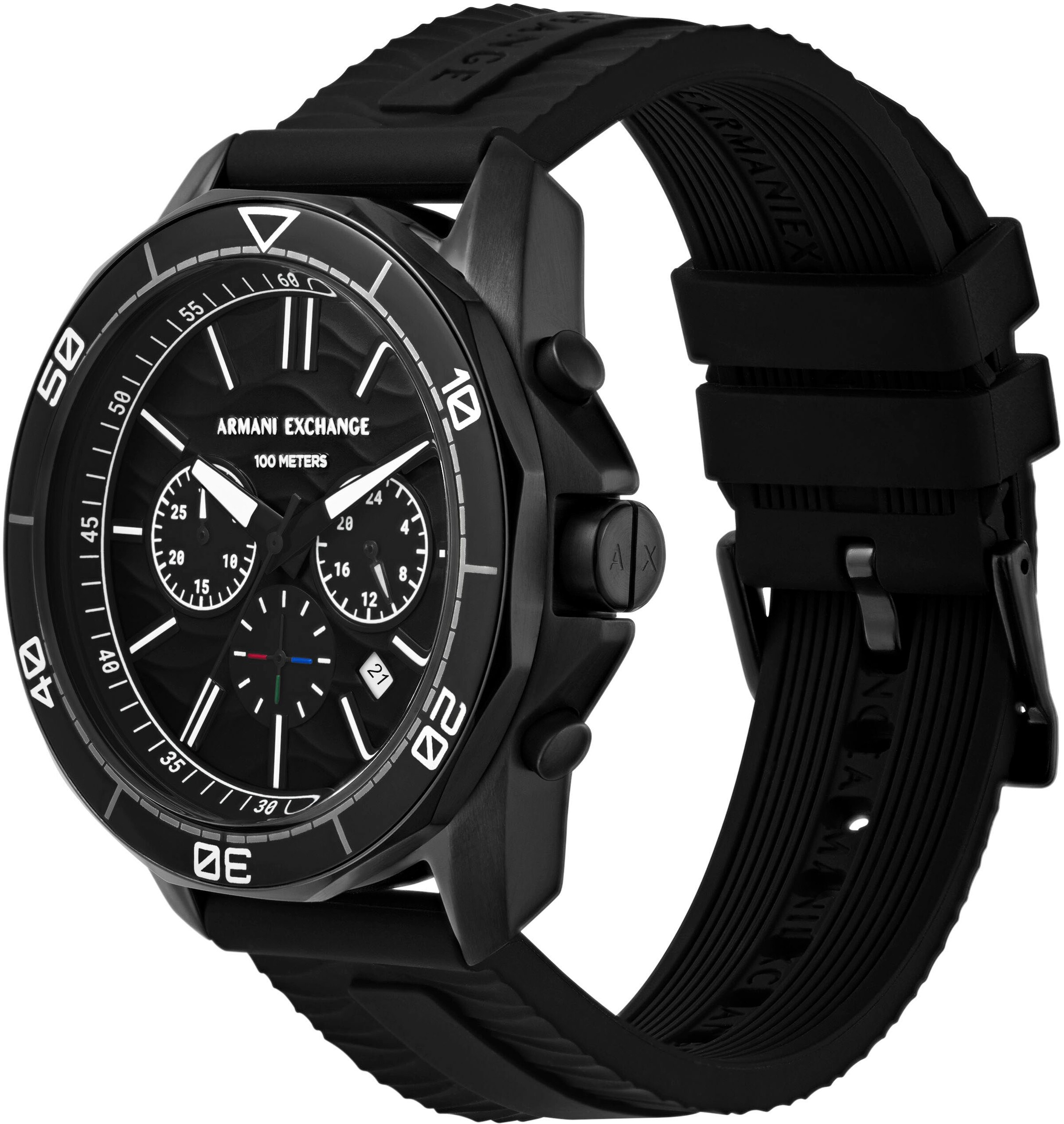 ARMANI EXCHANGE Analoguhr in Schwarz