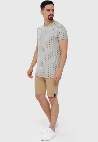 INDICODE JEANS Regular Trousers 'Villeurbanne' in Beige