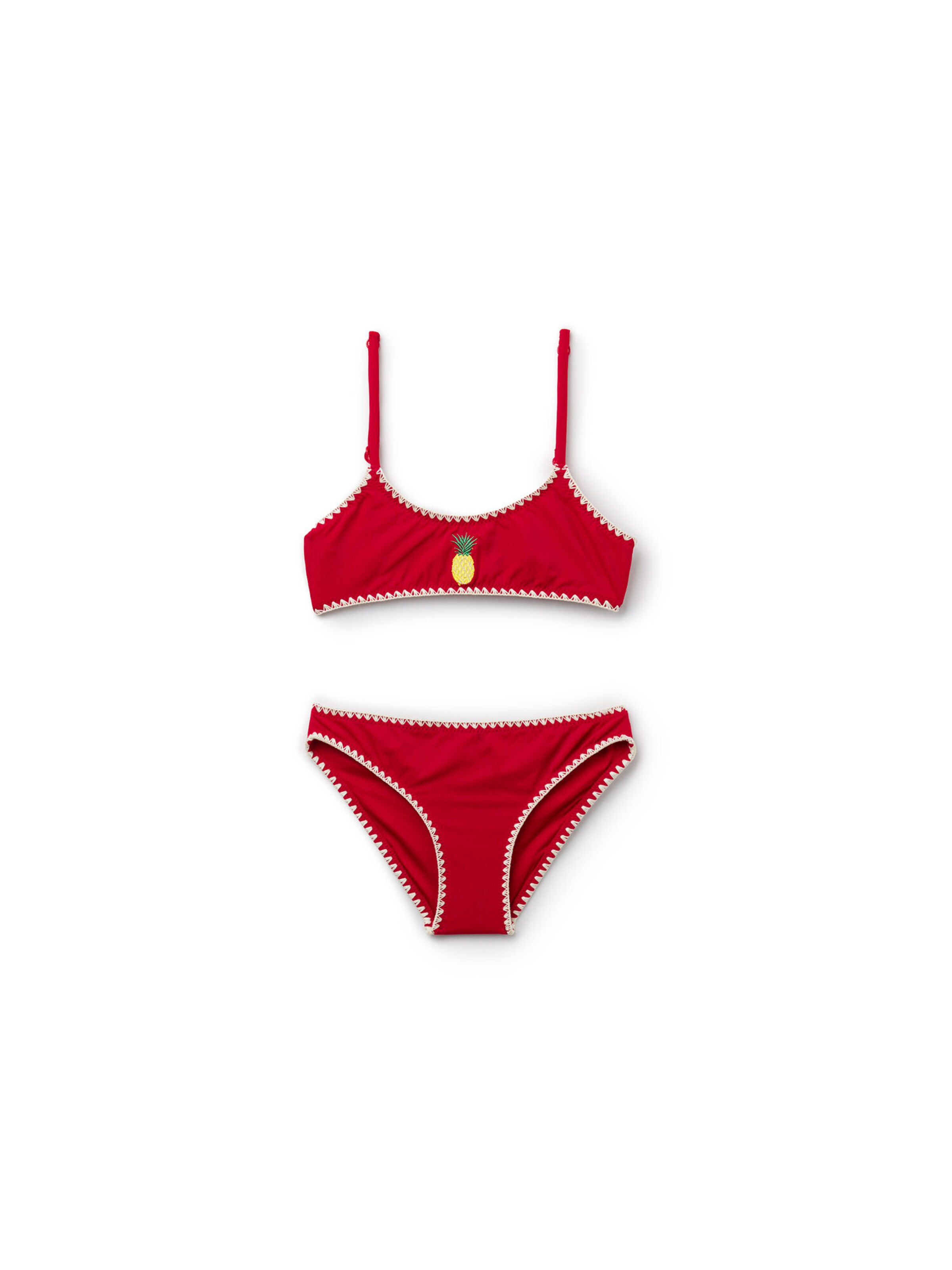 CALZEDONIA Bralette Bikini 'Mini Fruit' in Red: front