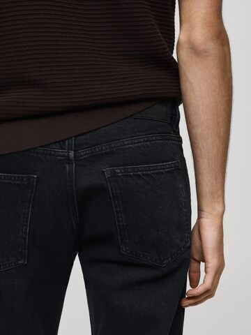 MANGO MAN Tapered Jeans 'Sammy' i sort