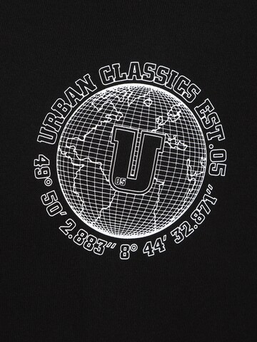 Urban Classics Sweatshirt 'Globetrotter' in Black