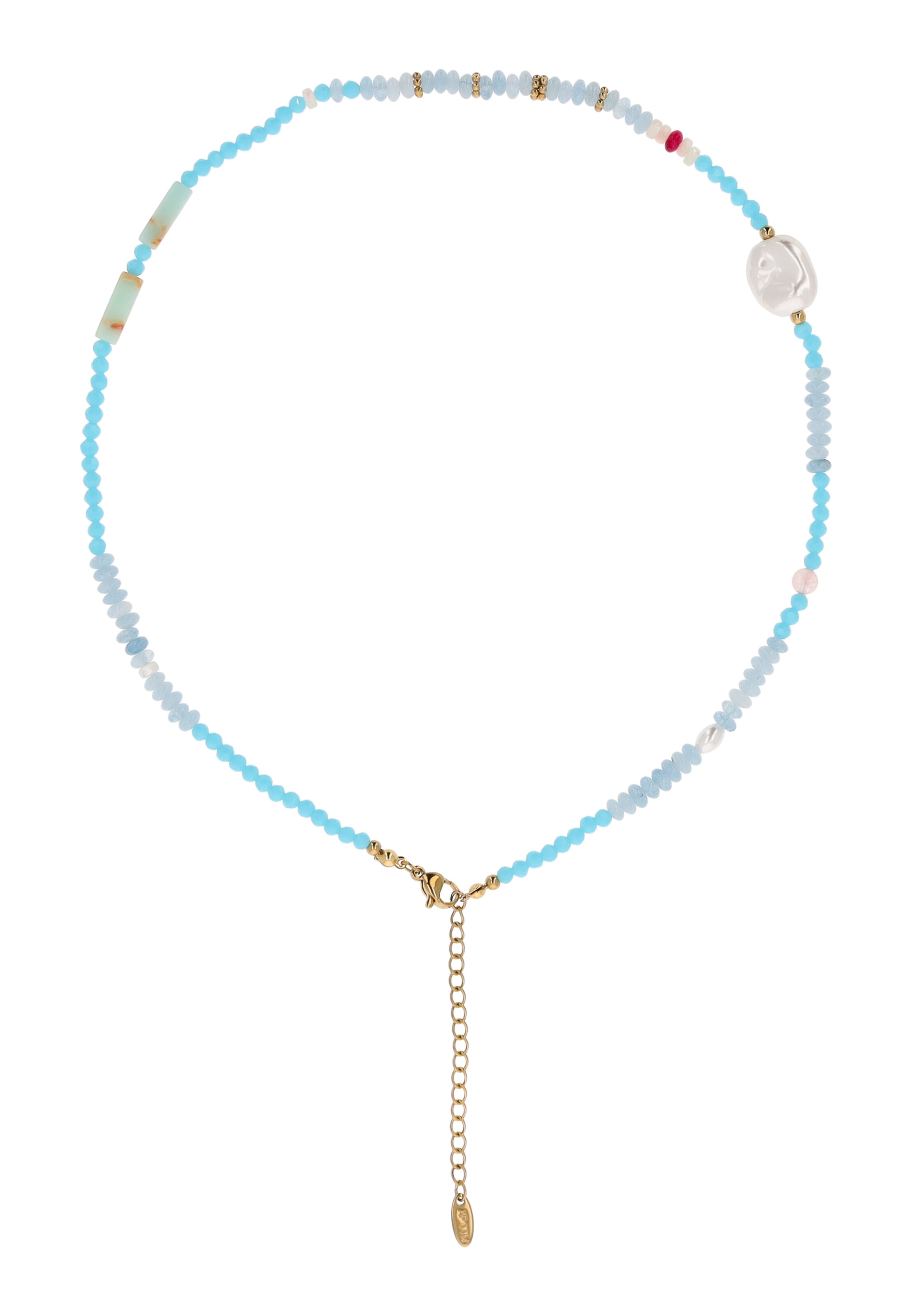 IZIA Kette in Blau: Vorderseite