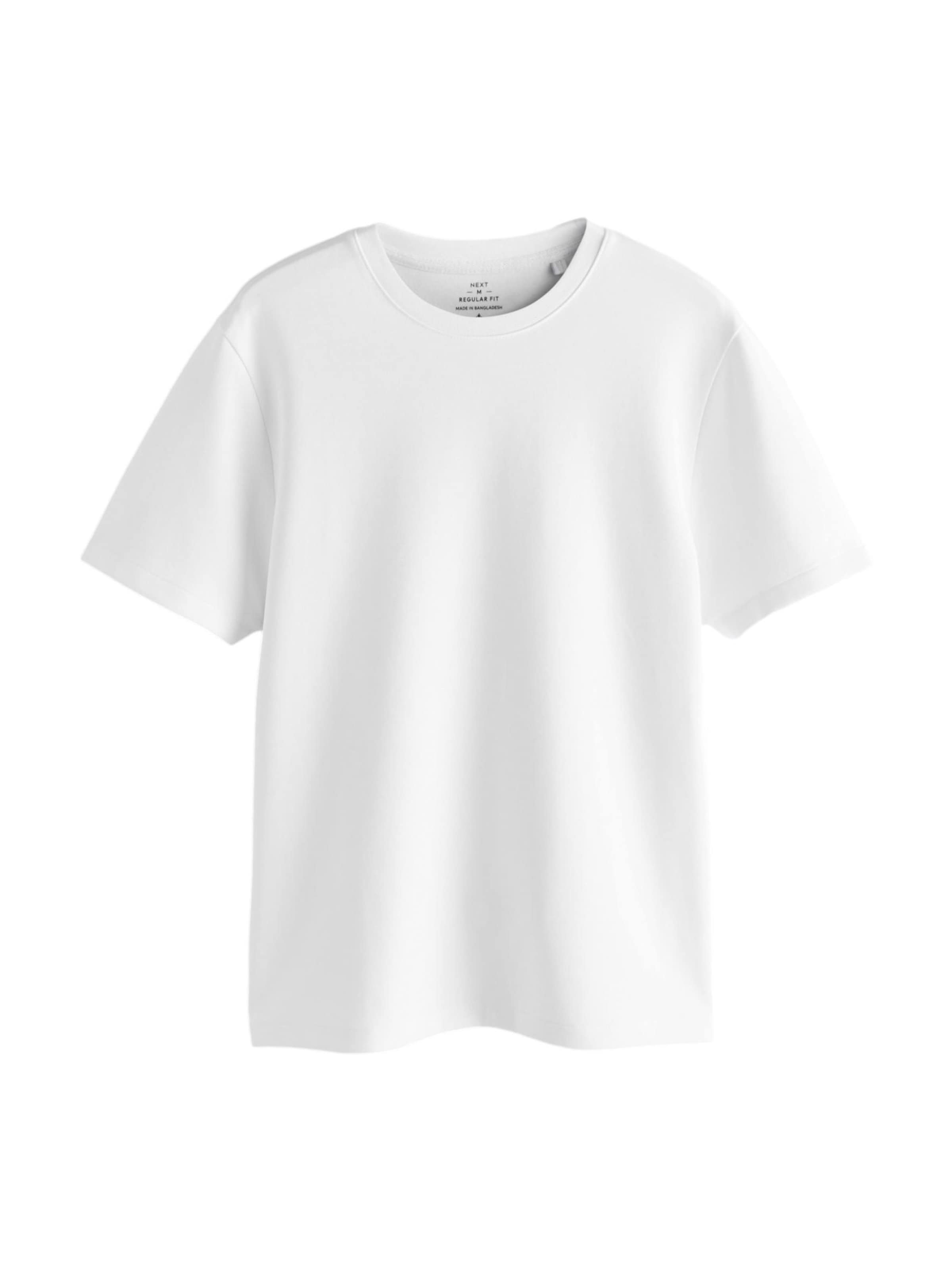 T-Shirt Next en blanc : devant