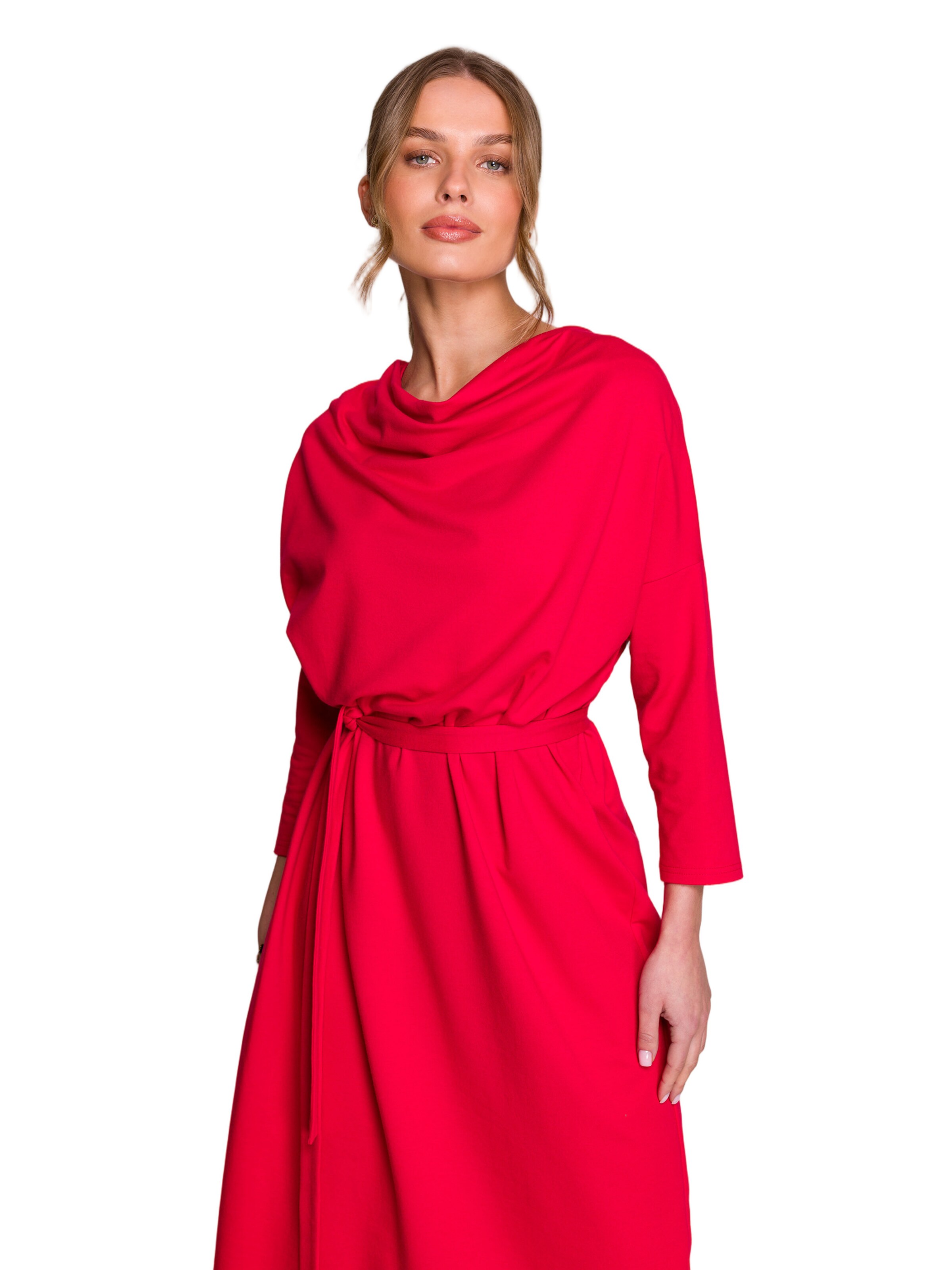 Stylove Sukienka 'Sukienka oversize z modalu' w kolorze czerwony