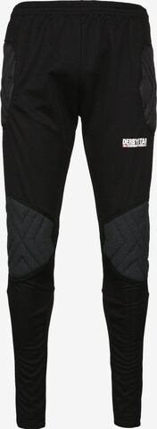 DERBYSTAR Tapered Workout Pants 'Chris II' in Black: front