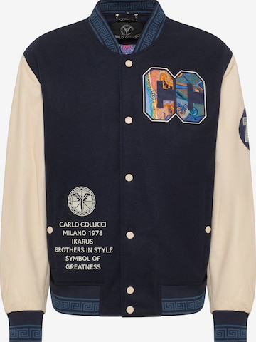 Carlo Colucci Between-Season Jacket 'DeMarch' in Blue: front