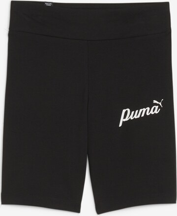 PUMA Skinny Workout Pants 'Blossom' in Black: front
