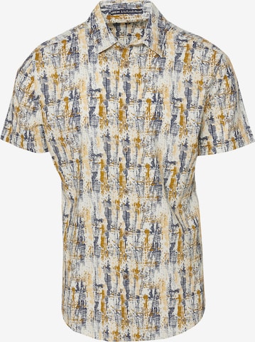 KOROSHI Slim fit Button Up Shirt in Yellow: front