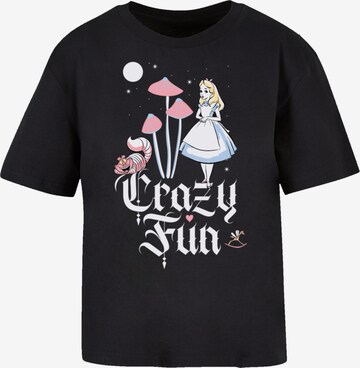 F4NT4STIC Shirt 'Alice im Wunderland Crazy Fun' in Black: front