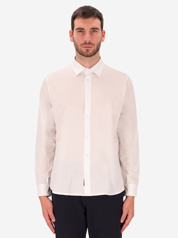 Distretto12 Slim fit Overhemd in Wit: voorkant