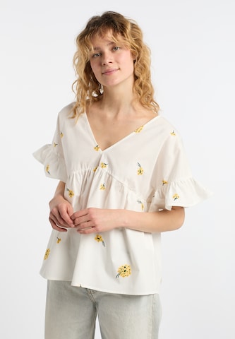 Camicia da donna di DreiMaster Vintage in bianco: frontale