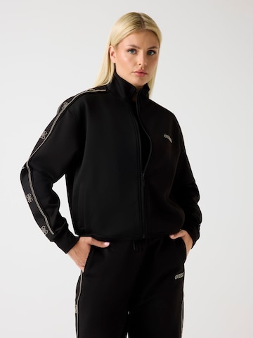 GUESS Sweat jacket 'Octavia' in Black: front