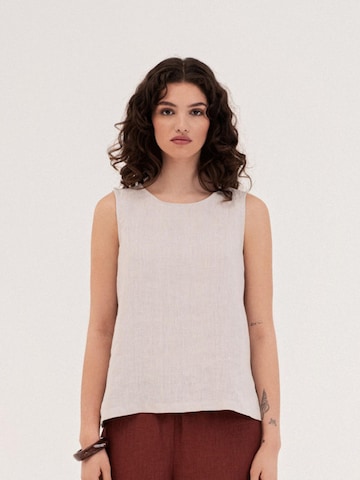 Haut 'Colette' AmourLinen en beige : devant