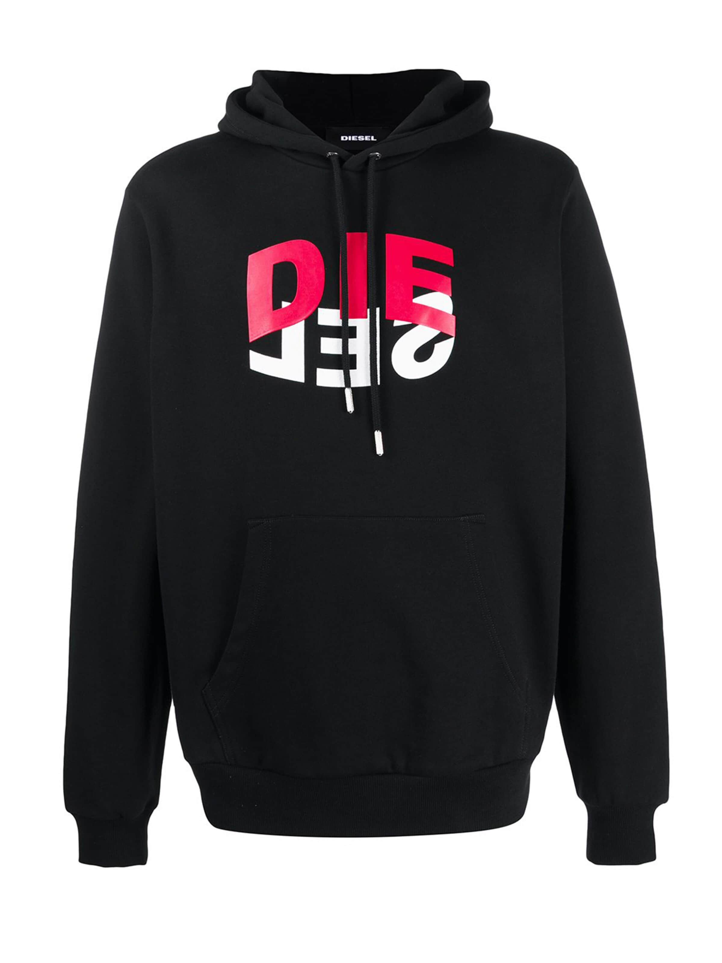 DIESEL - Sweatshirt 'S-GIRK-HOOD-N1' em preto: frente