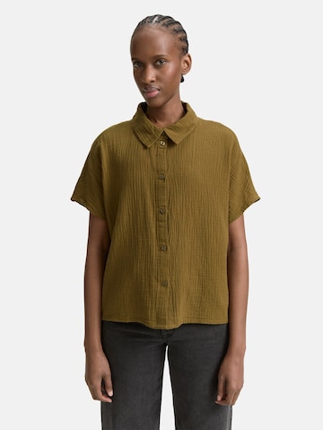 TOM TAILOR DENIM Blouse in Groen: voorkant
