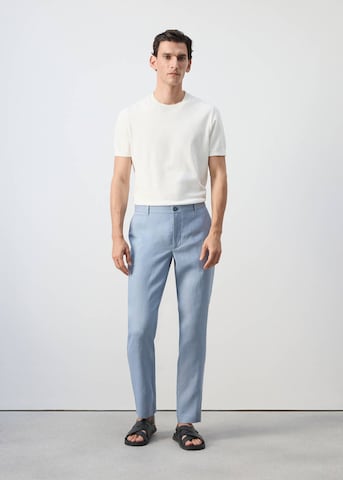 MANGO MAN Slimfit Hose 'Oyster' in Blau