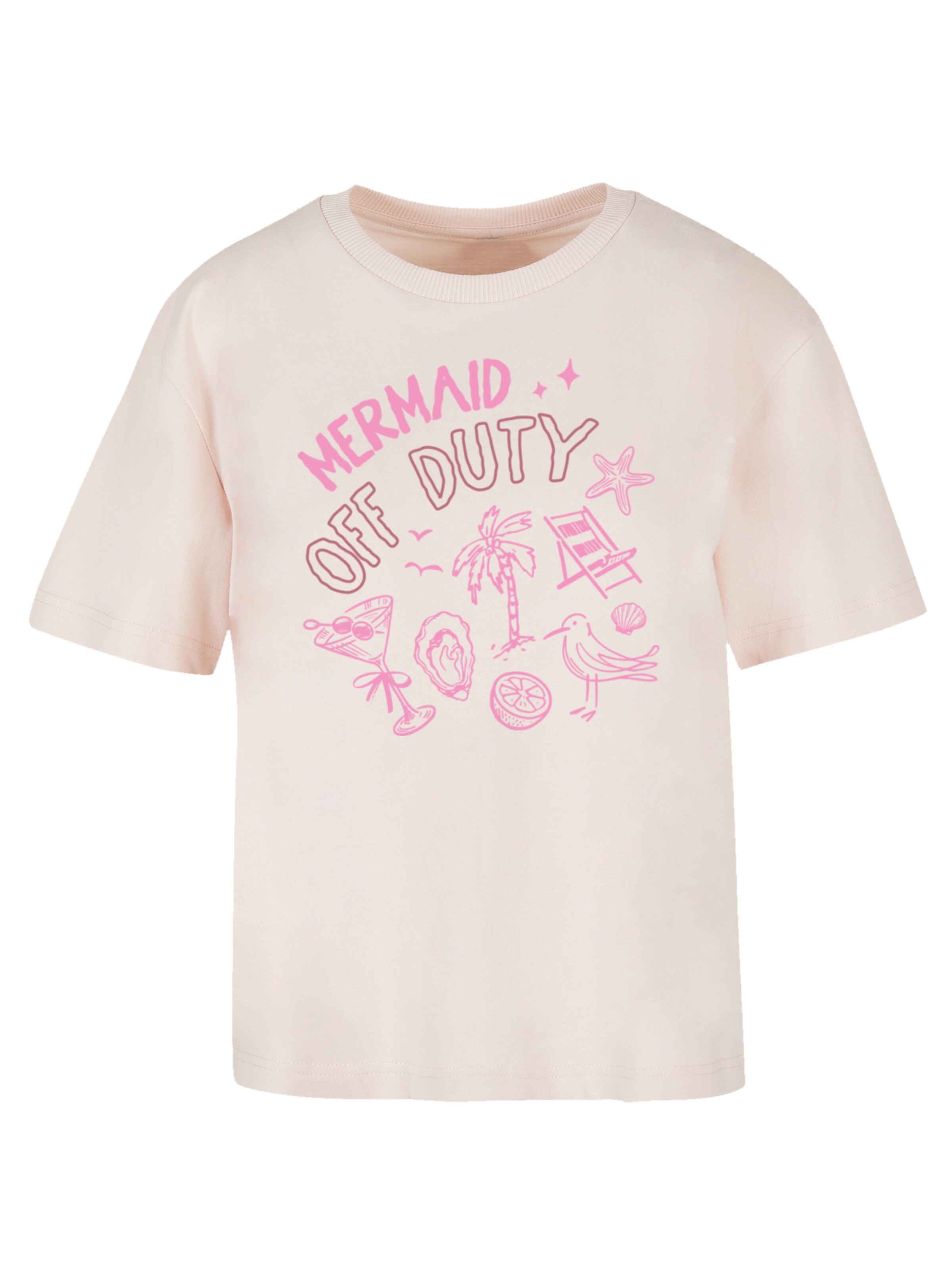 T-shirt 'Mermaid Of Duty' F4NT4STIC en rose : devant
