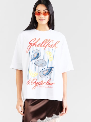 TOPSHOP Oversized paita 'PREMIUM' värissä valkoinen: etupuoli