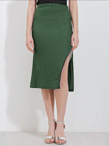 Bigdart Skirt in Green: front