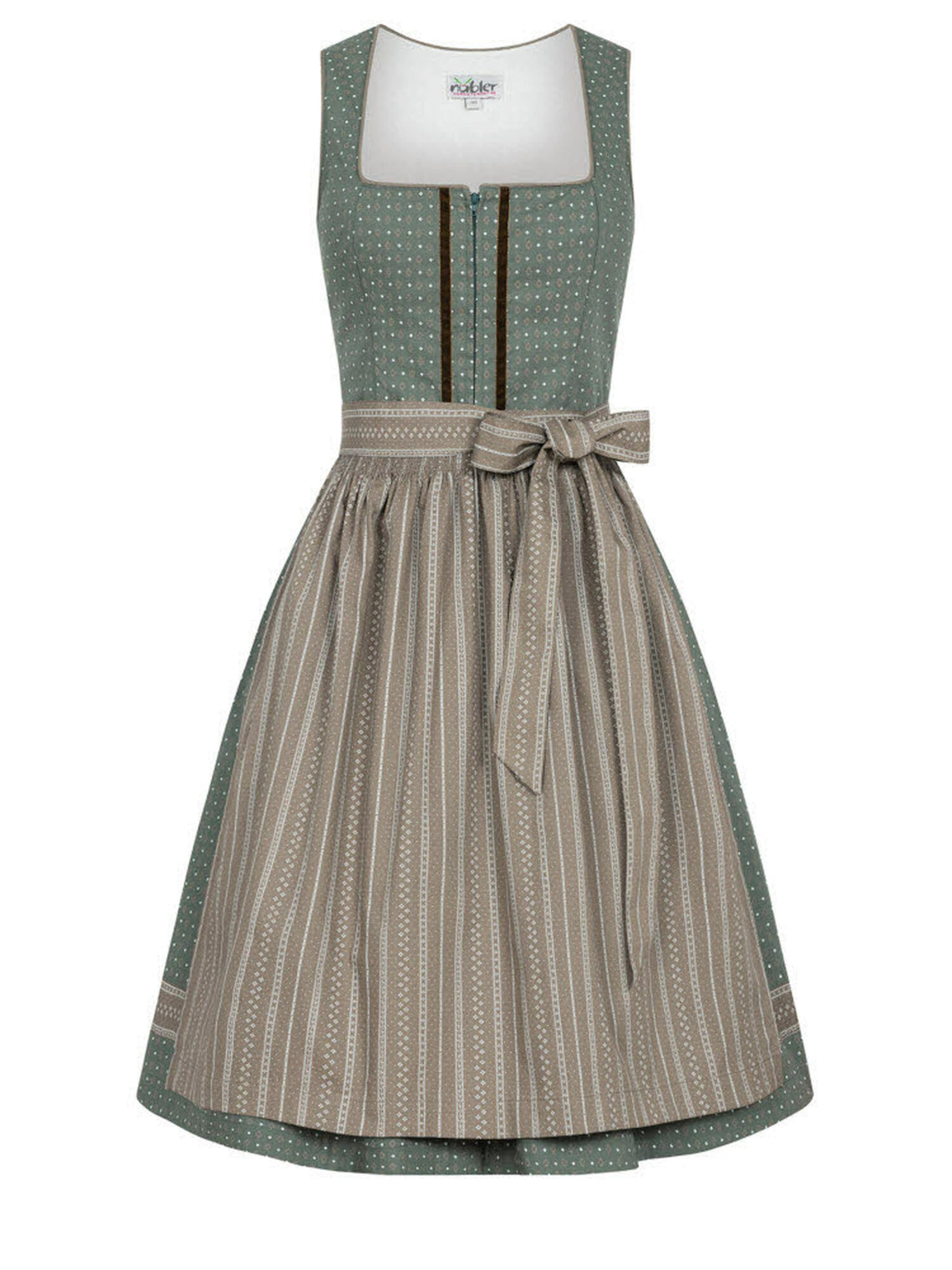 Trachtenhof Nübler Dirndl 'Dirndl Midi Franzi' in Grün: Vorderseite