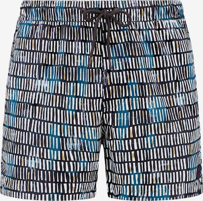 Shiwi Uimashortsit 'Nate' värissä sininen / ruskea / viininpunainen / valkoinen, Tuotenäkymä