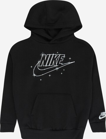 melns Nike Sportswear Sportisks džemperis 'SHINE': no priekšpuses