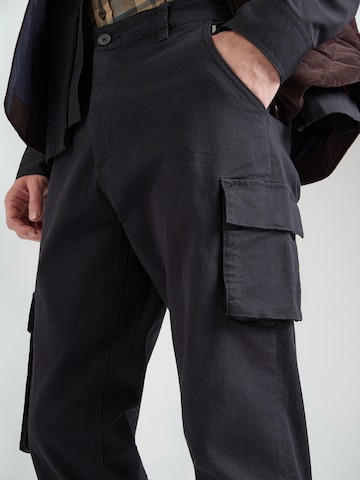 BLEND - Tapered Pantalón cargo en negro